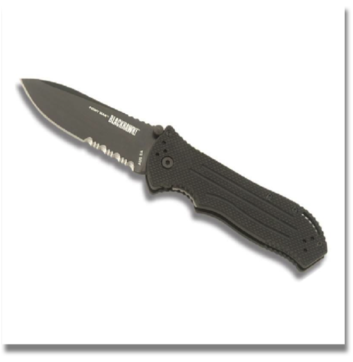 PBLACKHAWK OINT MAN SERRATED EDGE

This full-service tactical folding knife features a signature ergonomic handle, distinctive spear point blade, improved lock geometry, and a high-strength liner-lock mechanism.